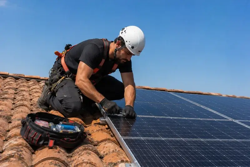 Maintenance et monitoring de panneaux solaires à Sandrans
